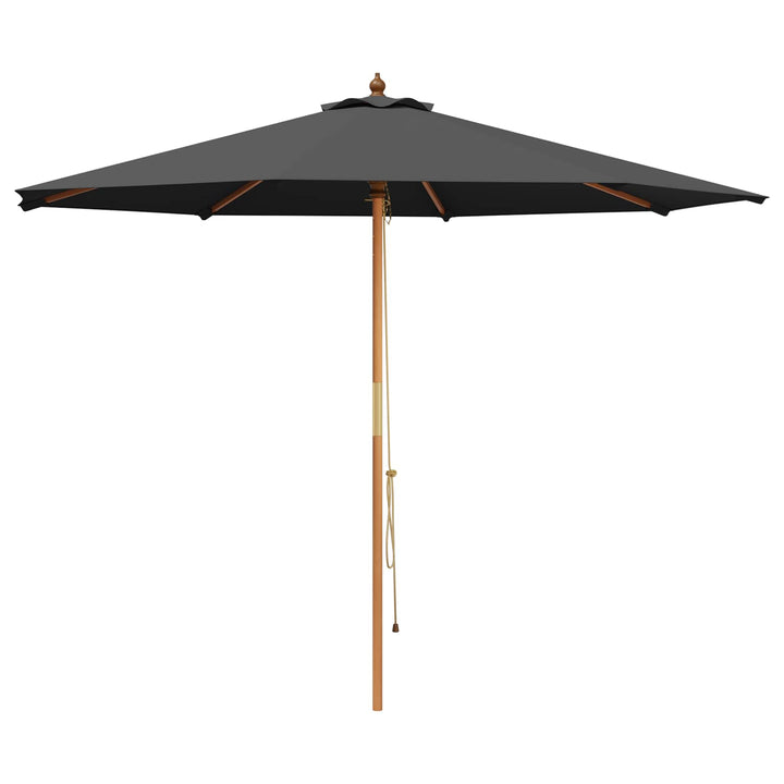 Havesol Ø 300 x 248 cm Massiv Eucalyptus Træ Antracit