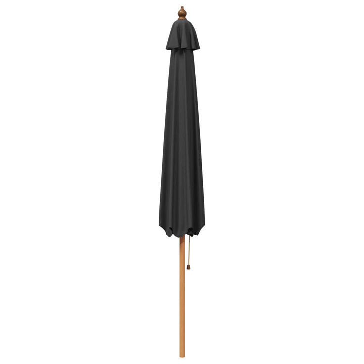 Havesol Ø 300 x 248 cm Massiv Eucalyptus Træ Antracit