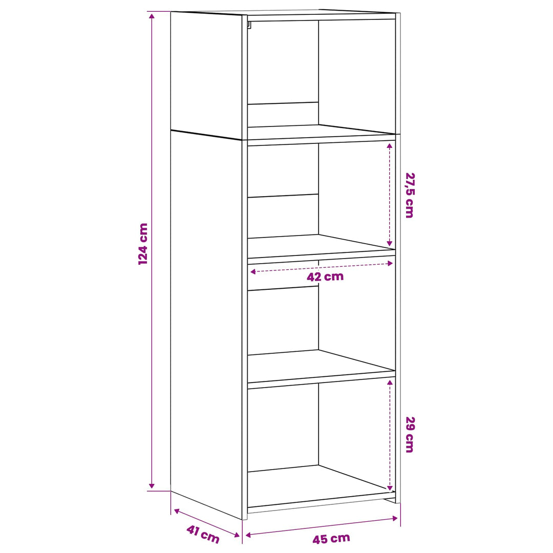 Highboard Sort eg 45 x 41 x 124 cm Konstrueret træ