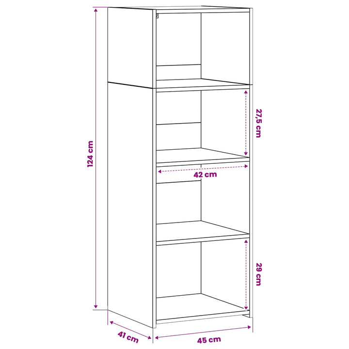 Highboard Sort eg 45 x 41 x 124 cm Konstrueret træ