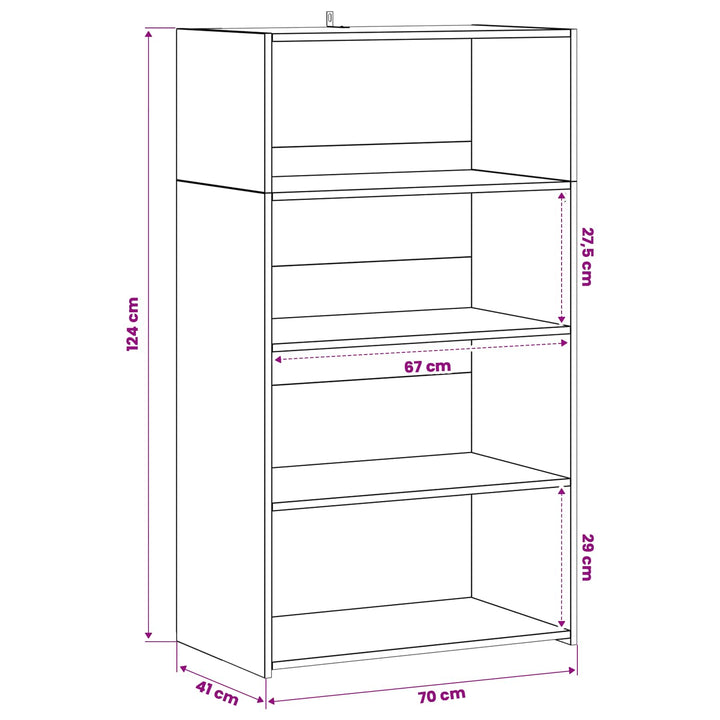 Highboard Artisan-eg 70 x 41 x 124 cm Konstrueret træ