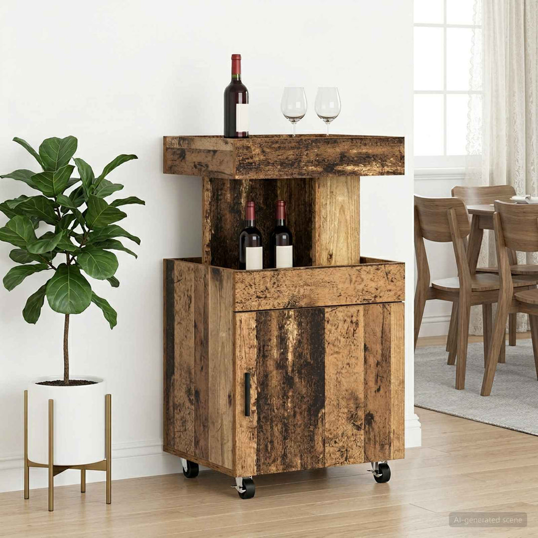 Barvogn Gammelt træ 50 x 41 x 89 cm Konstrueret træ