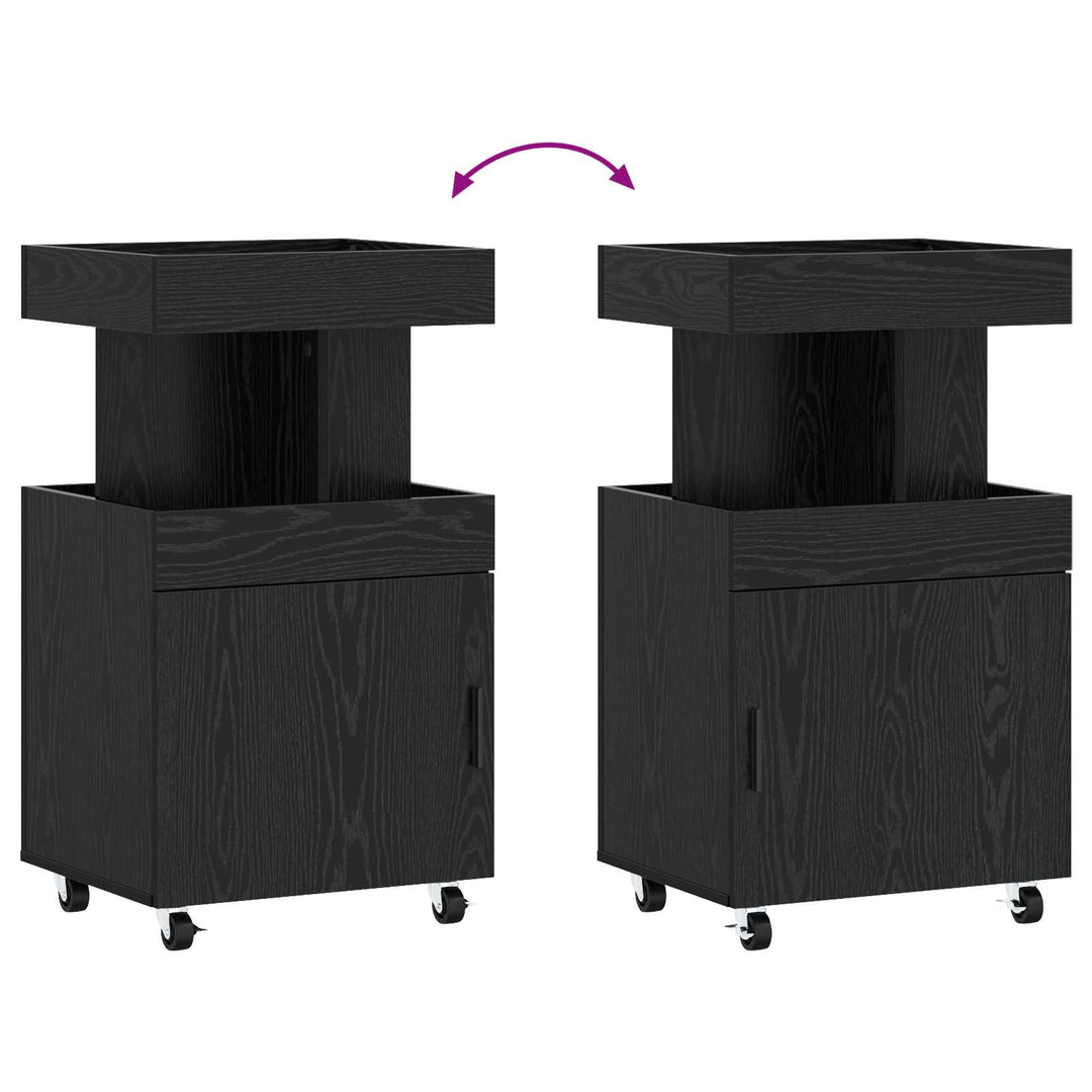 Barvogn Sort eg 50 x 41 x 89 cm Konstrueret træ