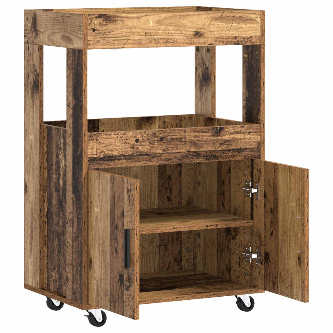 Barvogn Gammelt træ 60 x 39,5 x 89 cm Konstrueret træ