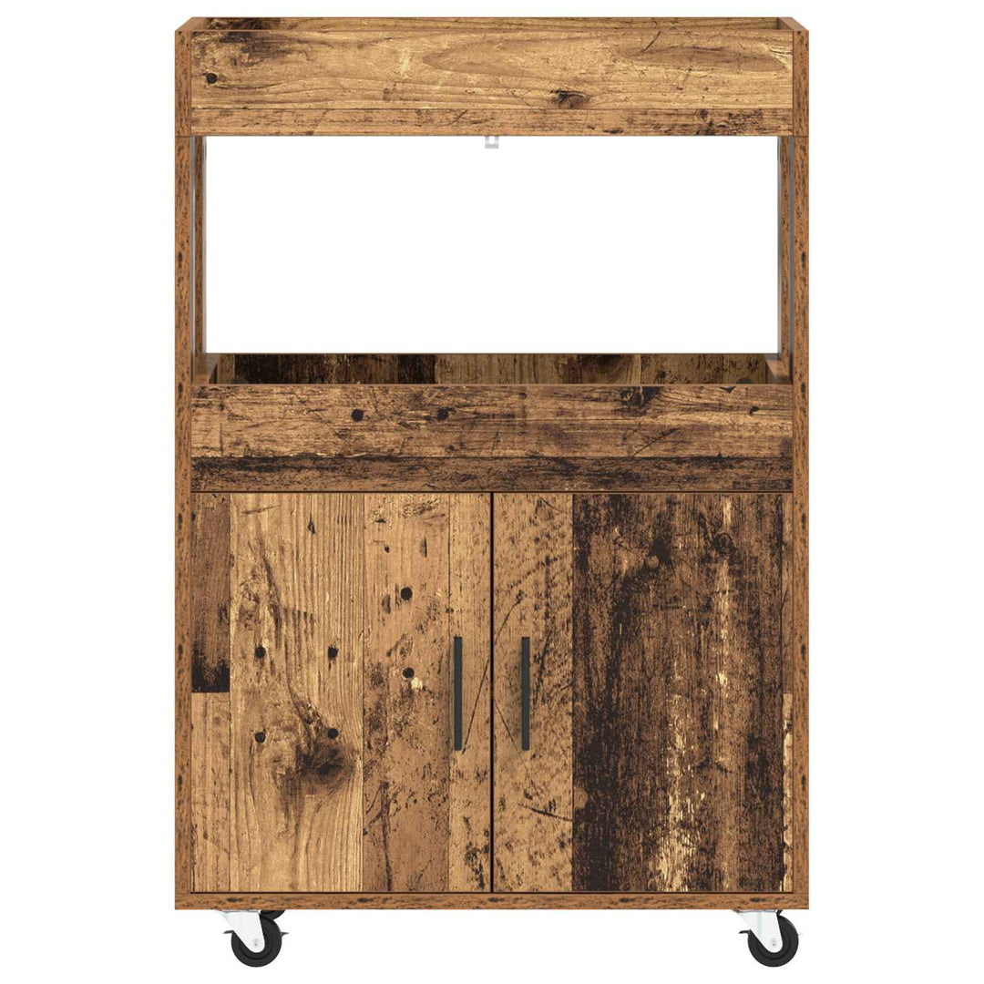 Barvogn Gammelt træ 60 x 39,5 x 89 cm Konstrueret træ