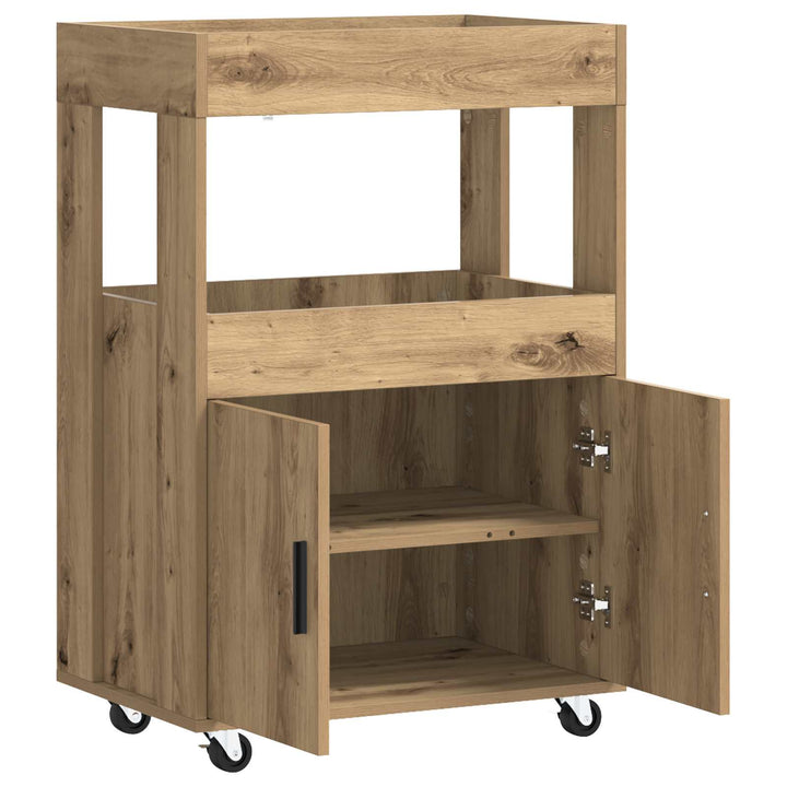 Barvogn Artisan-eg 60 x 39,5 x 89 cm Konstrueret træ