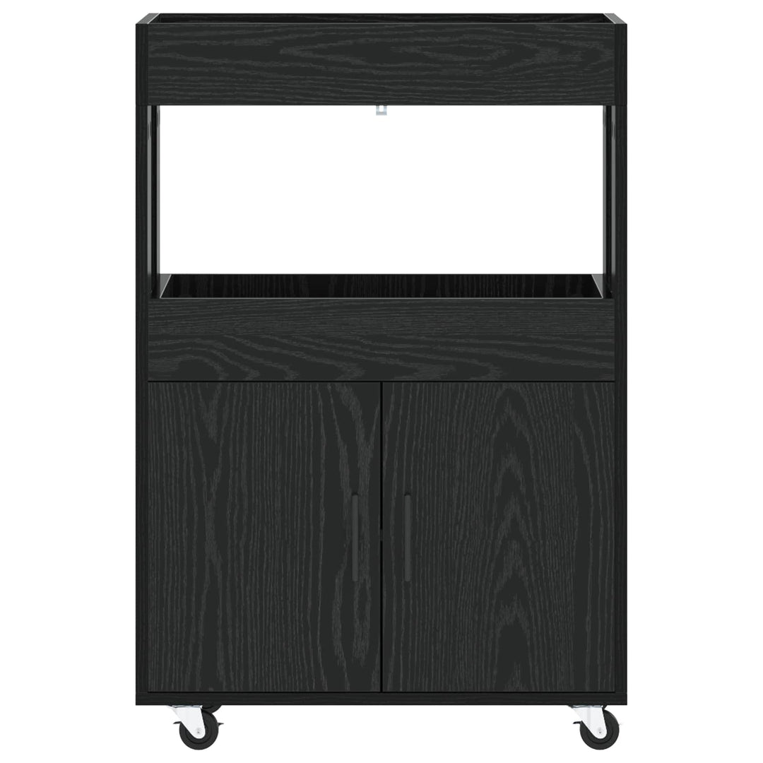 Barvogn Sort eg 60 x 39,5 x 89 cm Konstrueret træ