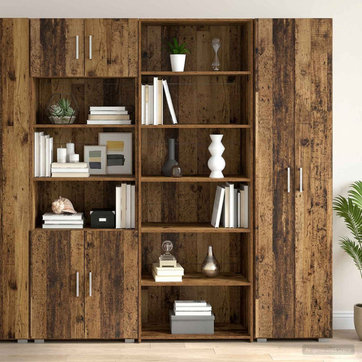 Sideboard Egetræ 70 x 41 x 185 cm Konstrueret træ