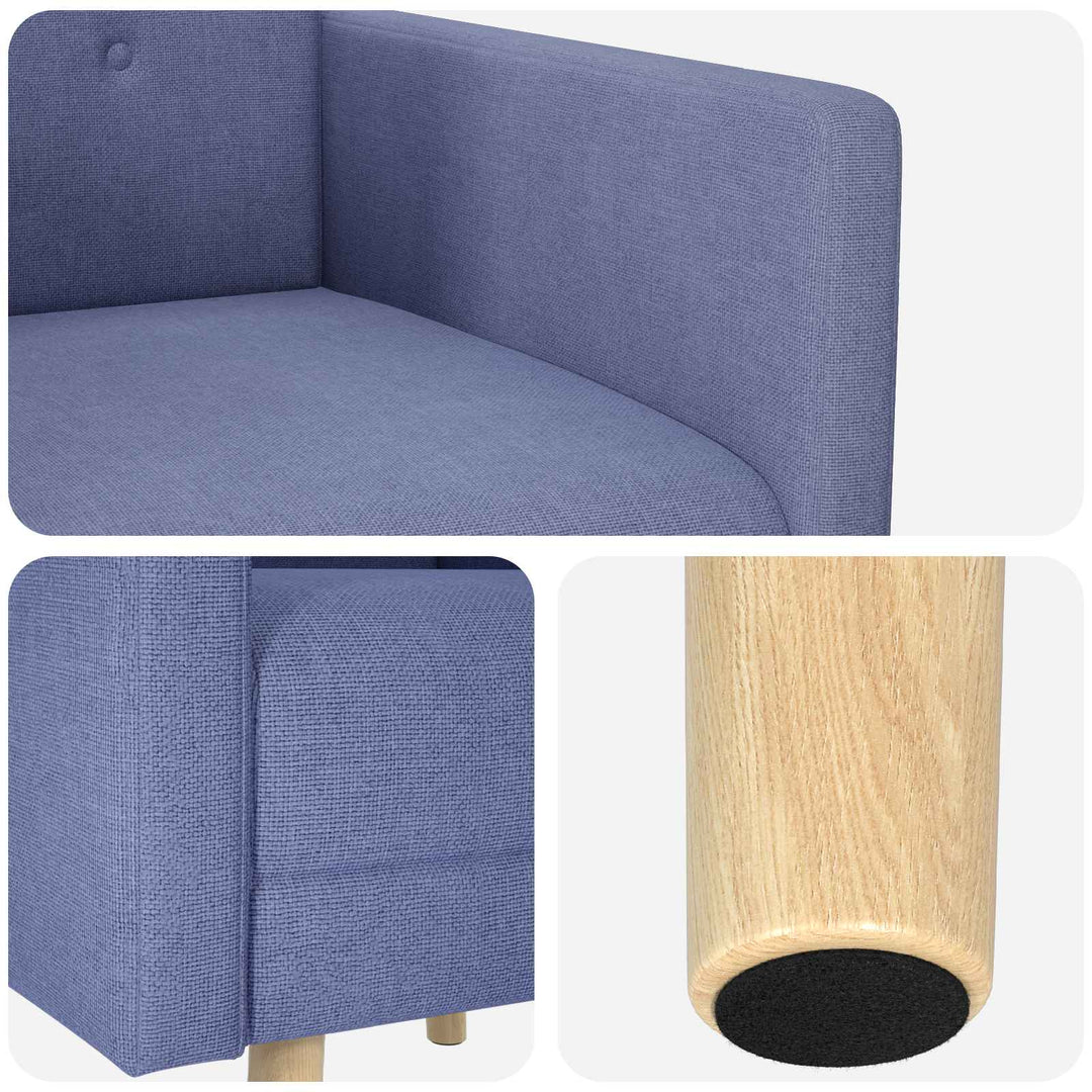 Accentstol Jeans blå Stof