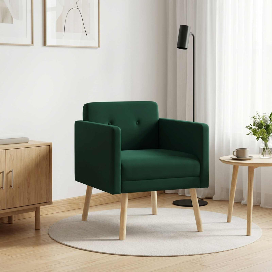 Accentstol Mørkegrøn Velour