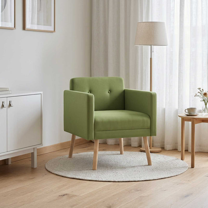 Accentstol Lys grøn Velour
