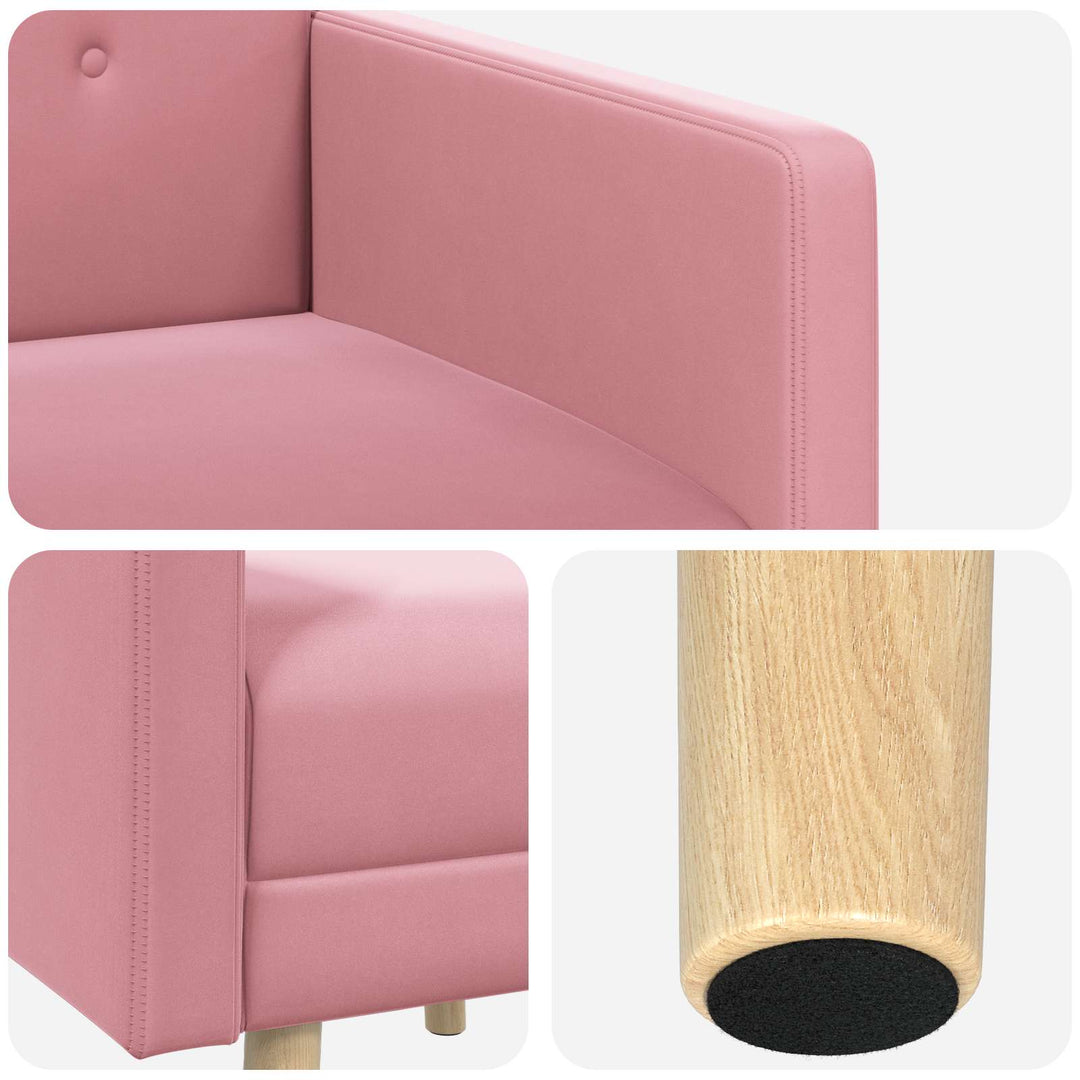 Accentstol Lyserød Velour