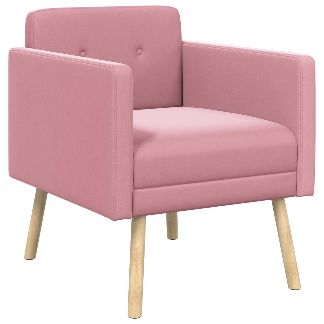 Accentstol Lyserød Velour