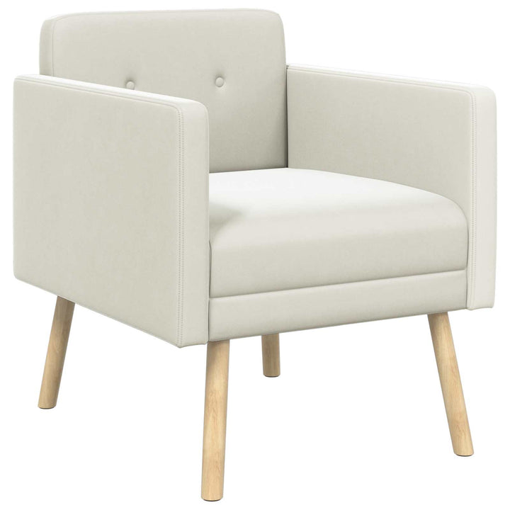 Accentstol Cremefarvet Velour
