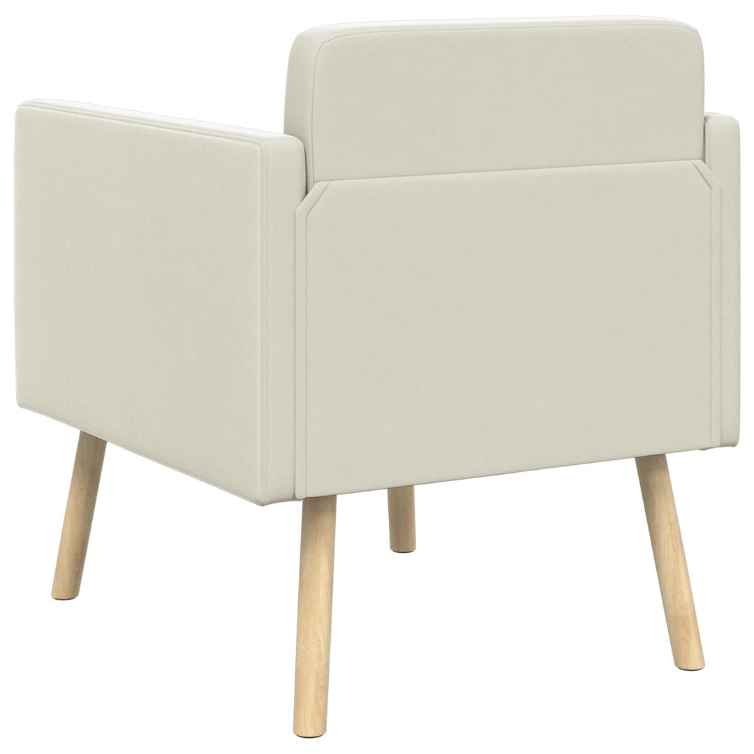 Accentstol Cremefarvet Velour