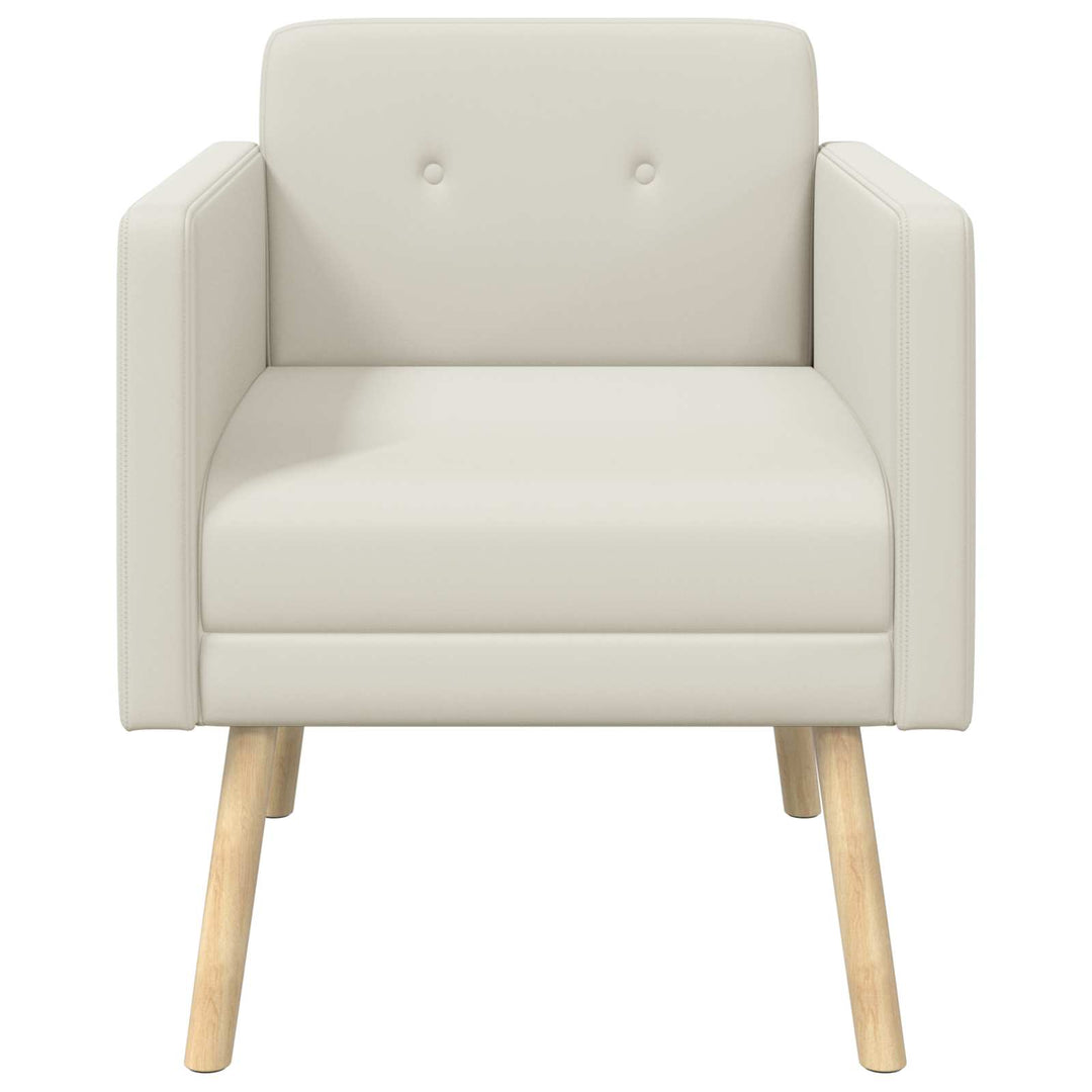 Accentstol Cremefarvet Velour
