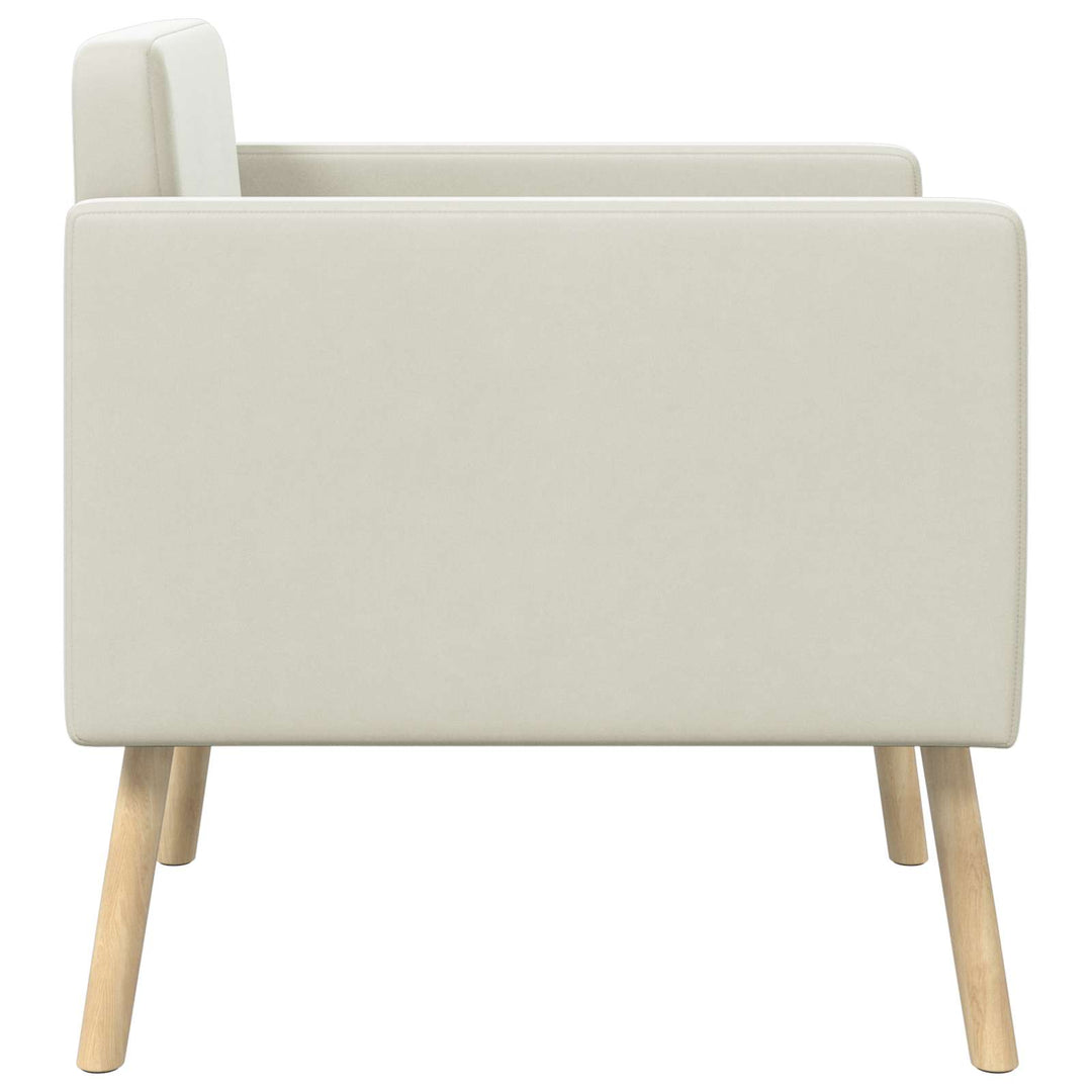Accentstol Cremefarvet Velour