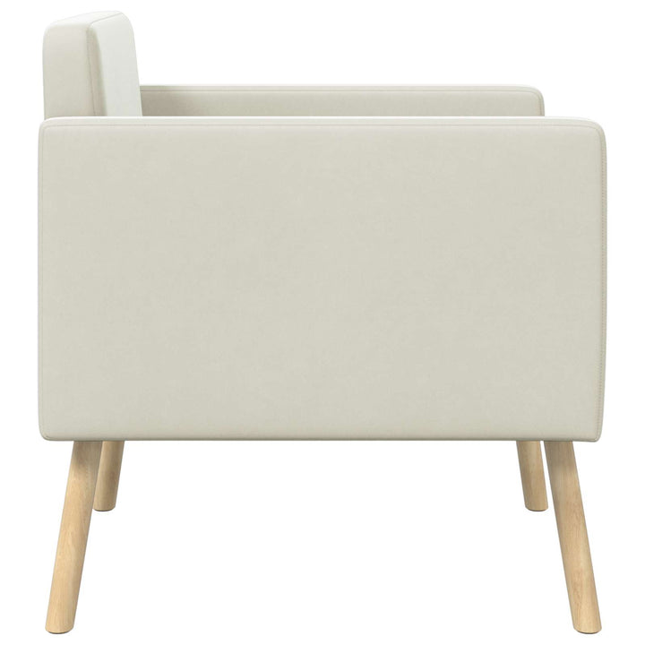 Accentstol Cremefarvet Velour