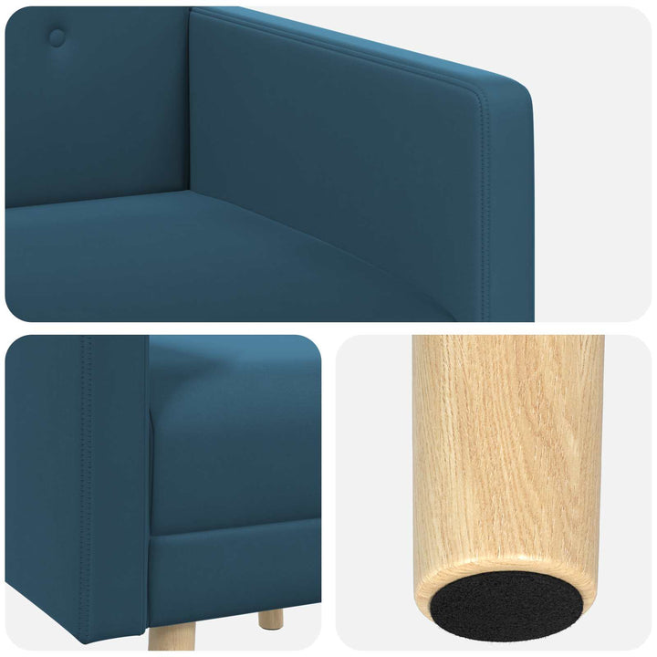 Accentstol Blå Velour