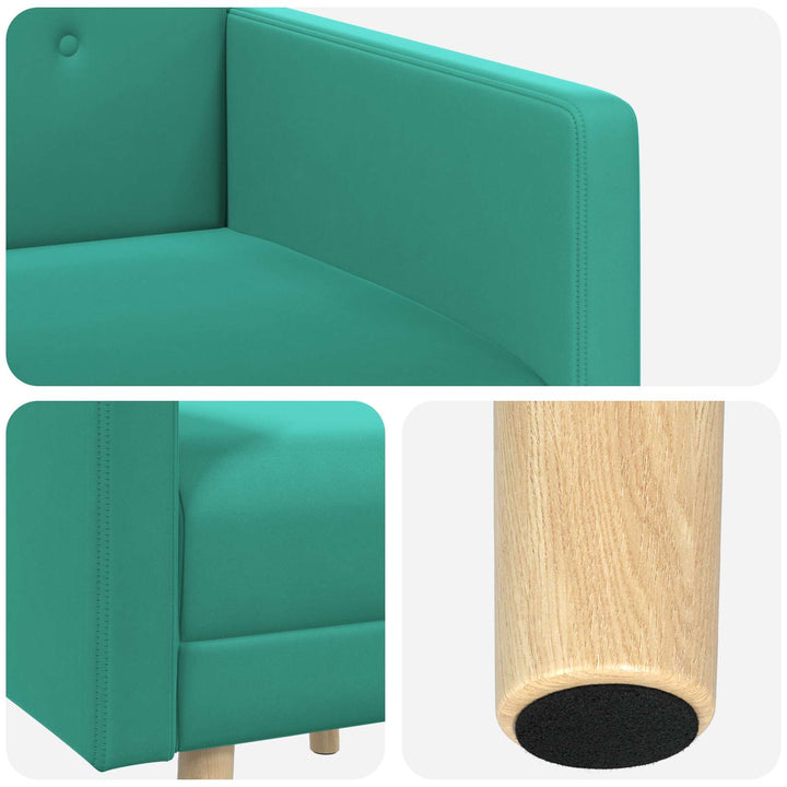 Accentstol Turkis Velour