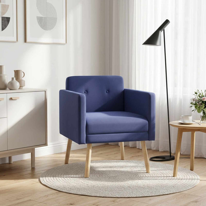 Accentstol Politi blå Velour