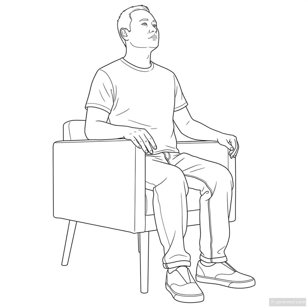 Accentstol Blå Fløjlsstof