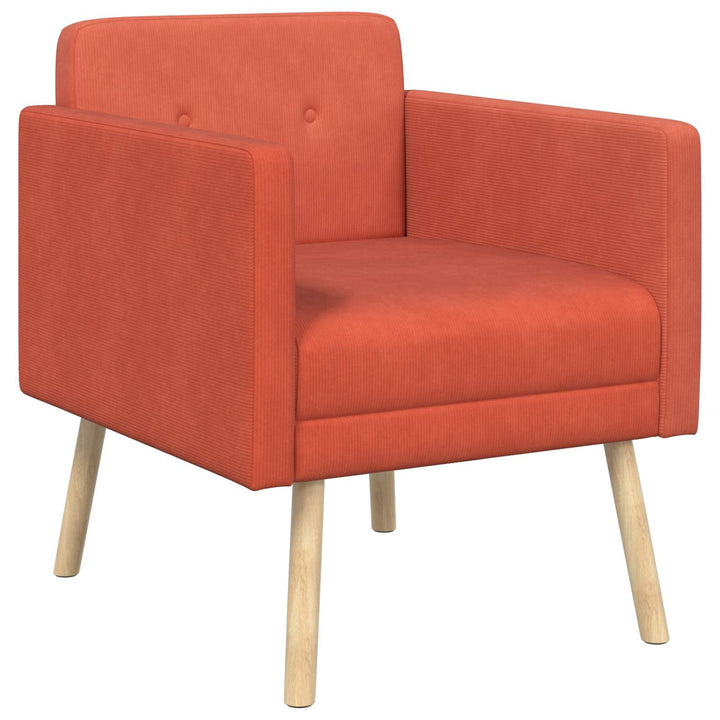 Accentstol Rød orange Fløjlsstof