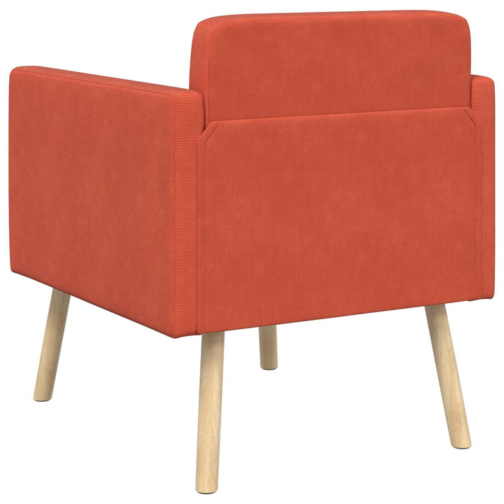 Accentstol Rød orange Fløjlsstof