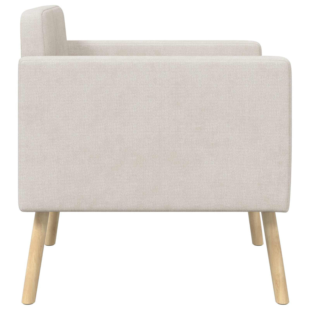 Accentstol Cremefarvet Chenille Stof