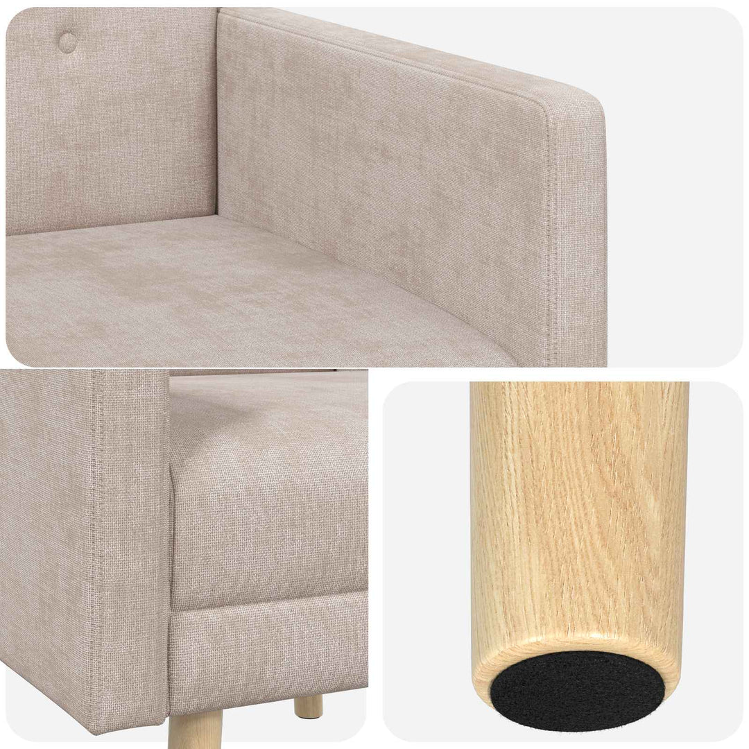 Accentstol Beige Chenille Stof