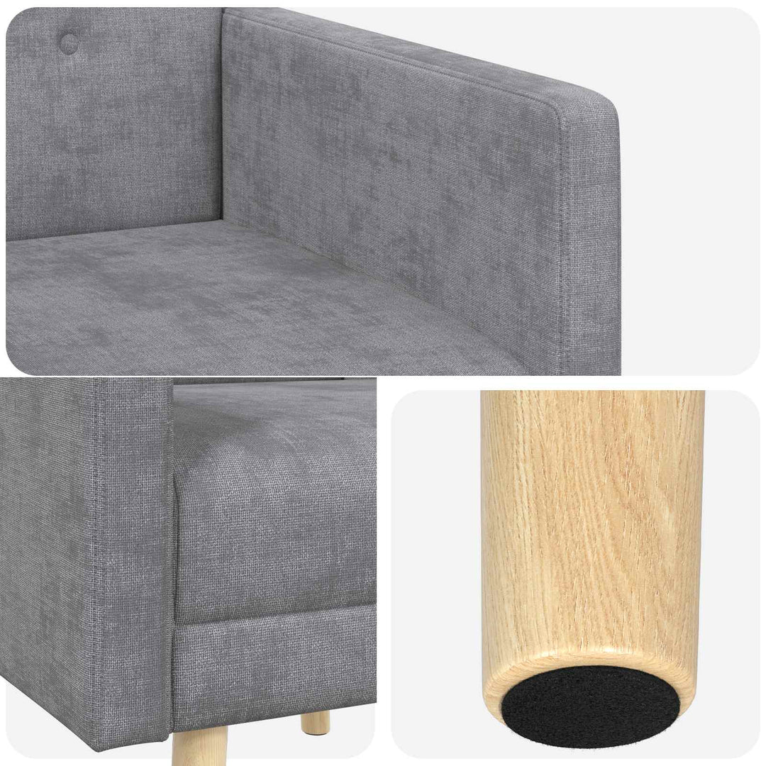 Accentstol Lysegrå Chenille Stof