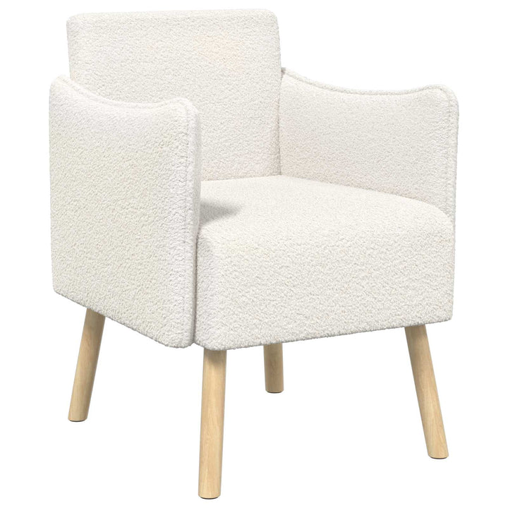 Accentstol Cremefarvet Bouclé