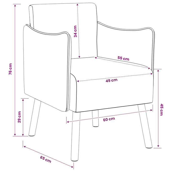 Accentstol Cremefarvet Bouclé