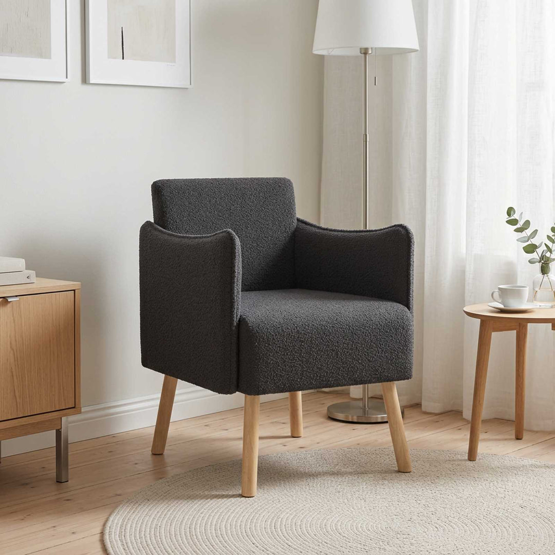 Accentstol Mørkegrå Bouclé