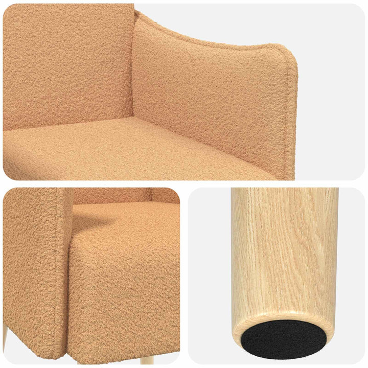 Accentstol Beige Bouclé
