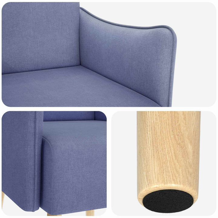 Accentstol Jeans blå Stof