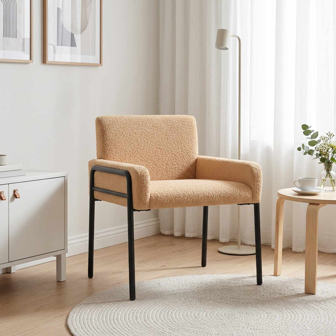 Accentstol Beige Bouclé