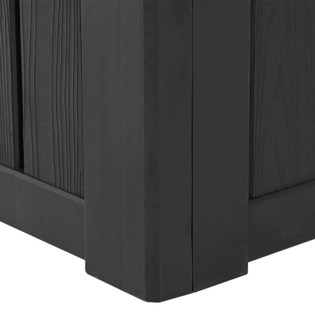 Hot Tub Trin med Opbevaring 2-Trins Sort 93 x 57 x 35 cm PP