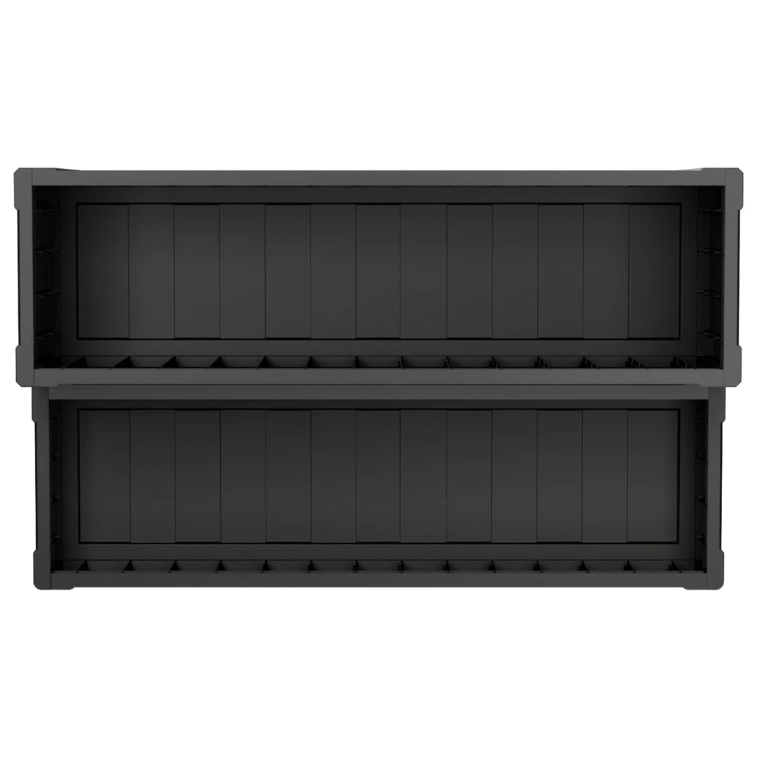 Hot Tub Trin med Opbevaring 2-Trins Sort 93 x 57 x 35 cm PP