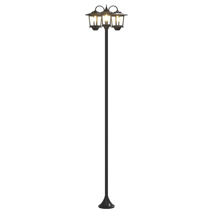 3-hoved lampepost with LED Bulb Sort 16 x 16 x 187 cm