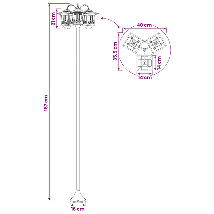 Udesolarlampe with LED Bulb Sort