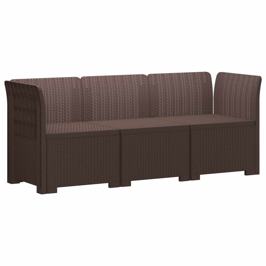 3-personers Have Sofa Rattan Look PP Brun
