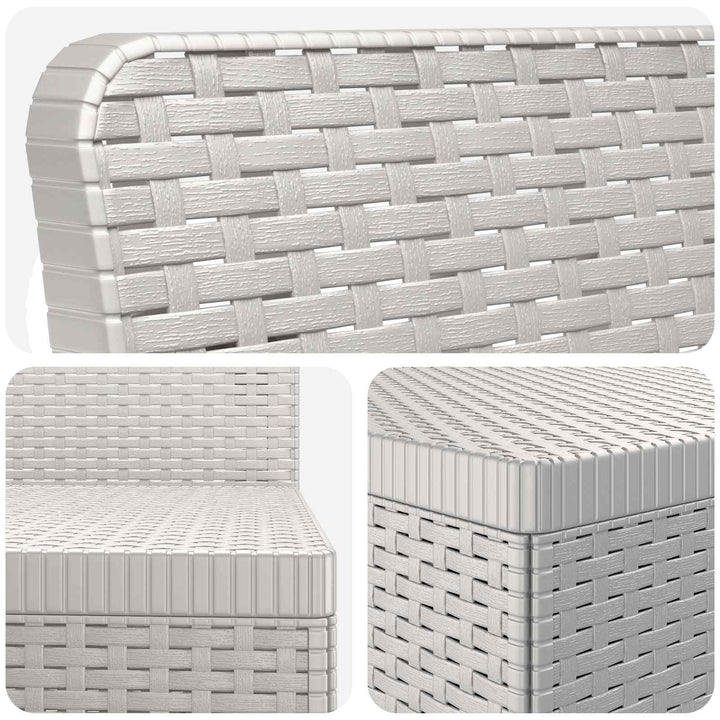 3-personers Havemøbel Sofa Rattan Look PP Hvid