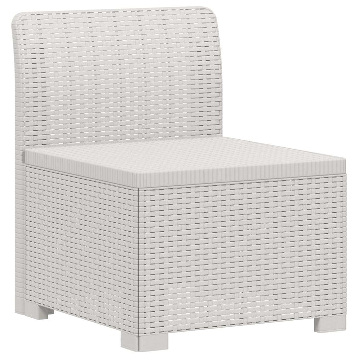3-personers Havemøbel Sofa Rattan Look PP Hvid