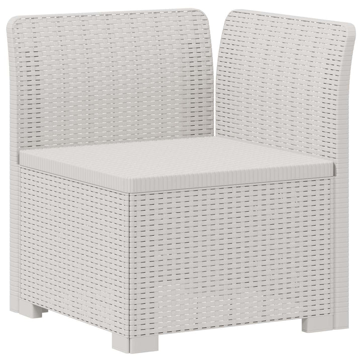 3-personers Havemøbel Sofa Rattan Look PP Hvid