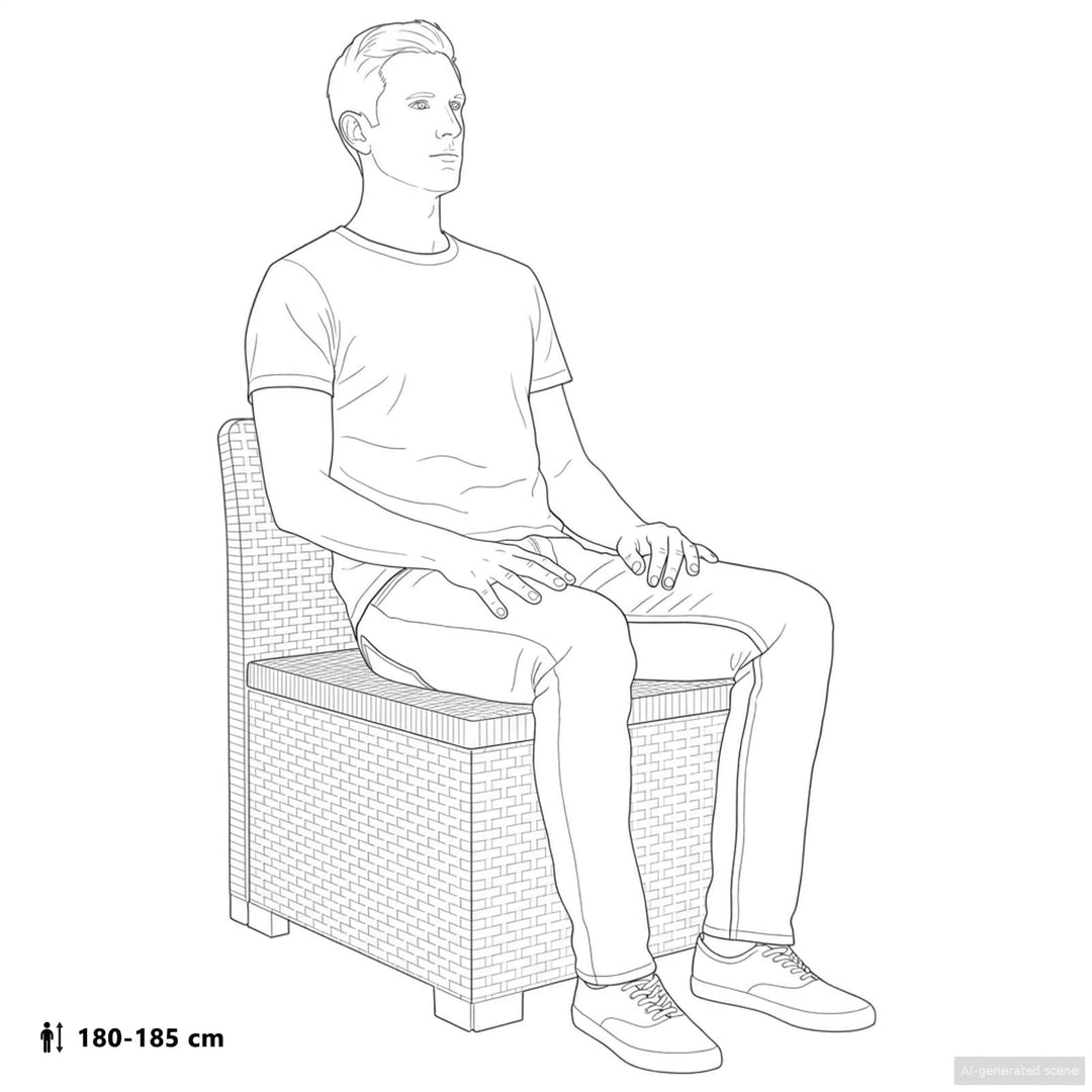 3-personers Havemøbel Sofa Rattan Look PP Hvid