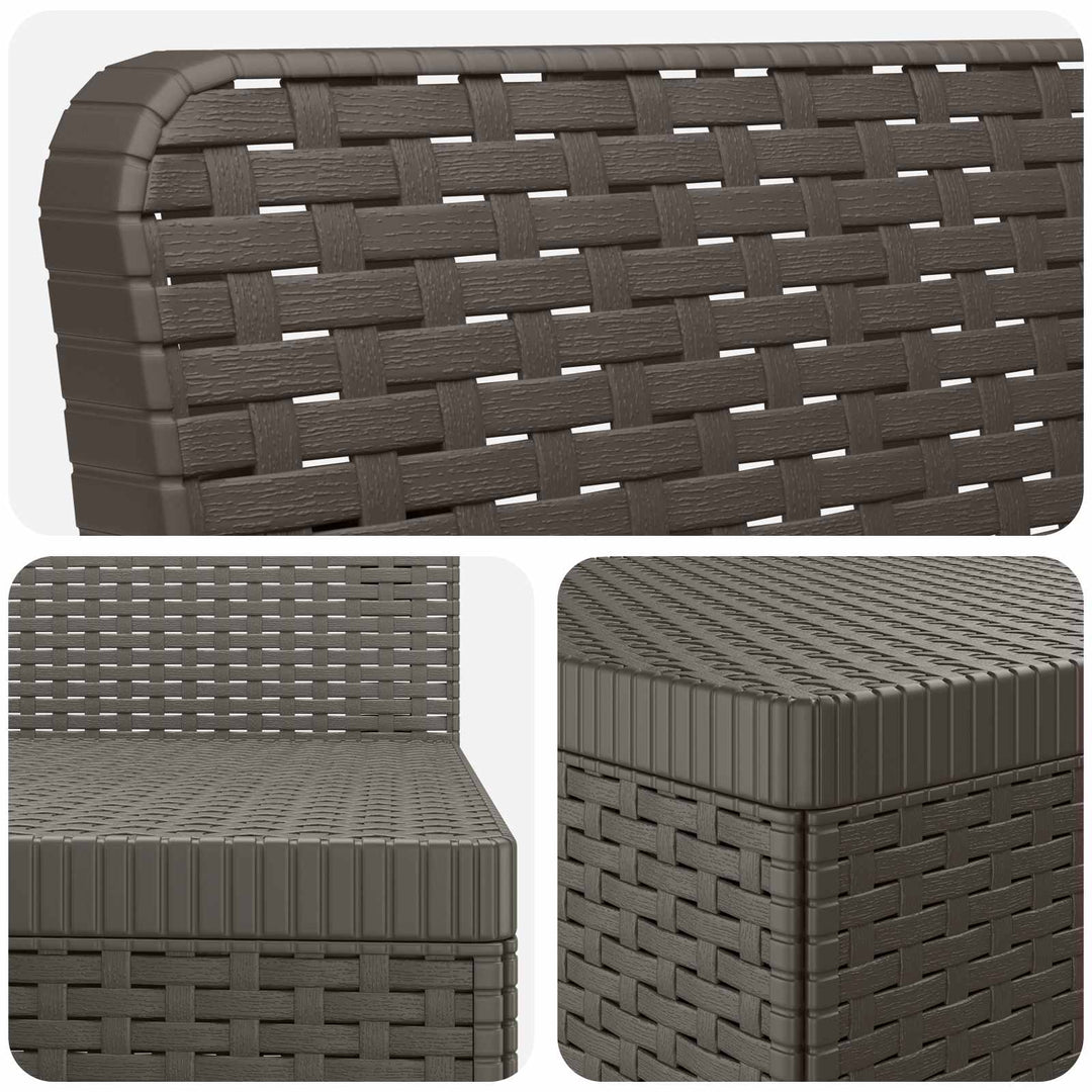 3-personers Have Sofa Rattan Look PP Lysegrå