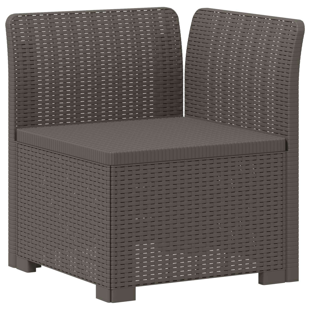 3-personers Have Sofa Rattan Look PP Lysegrå