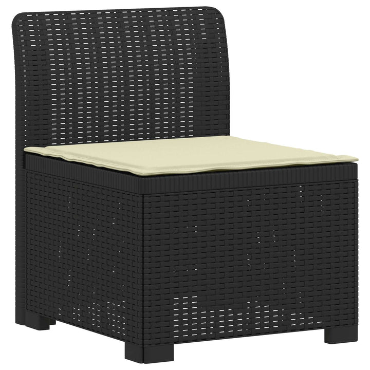 3-personers havensofa med puder i rattanlook PP Antracit