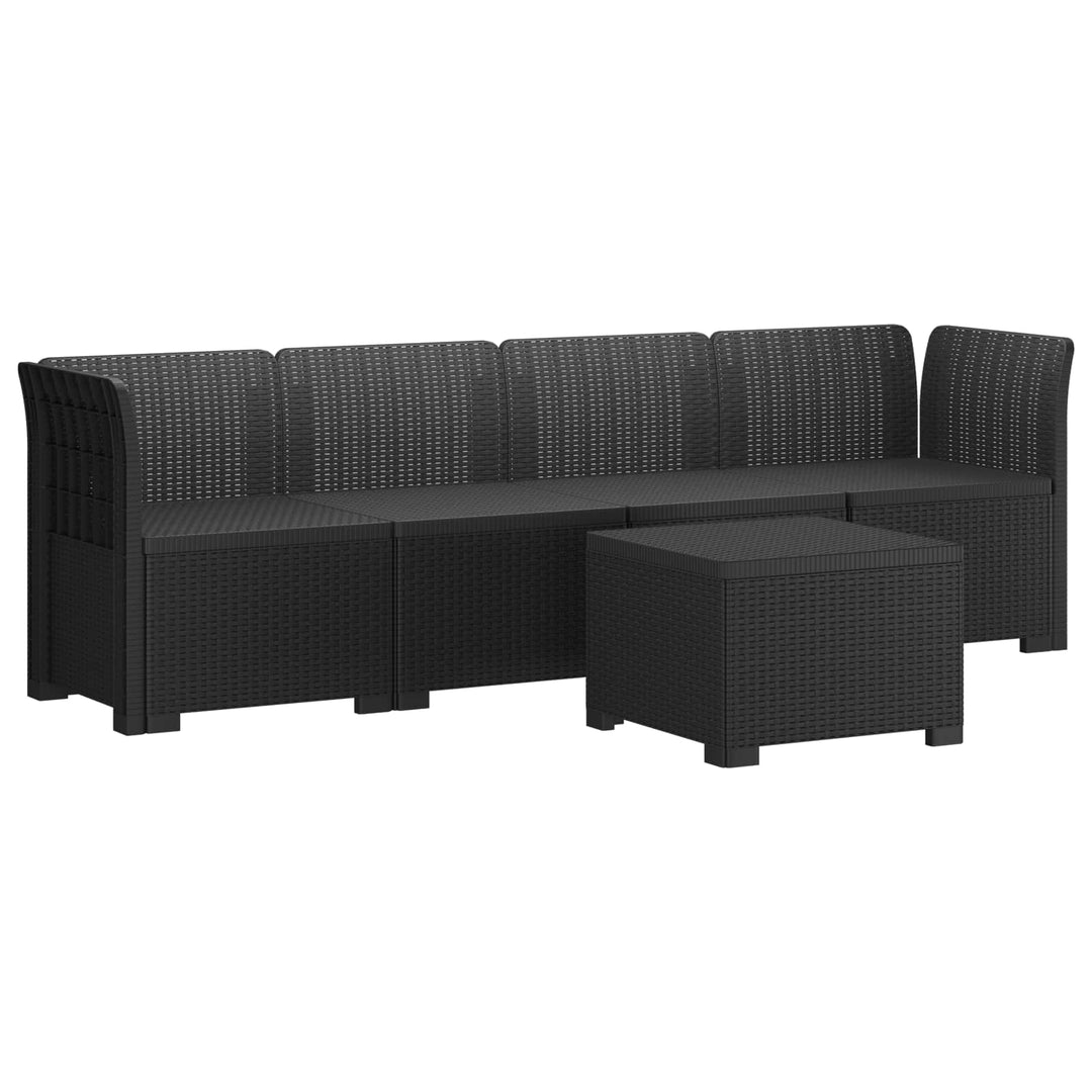 4-personers have-sofa i rattan-look PP Antracit